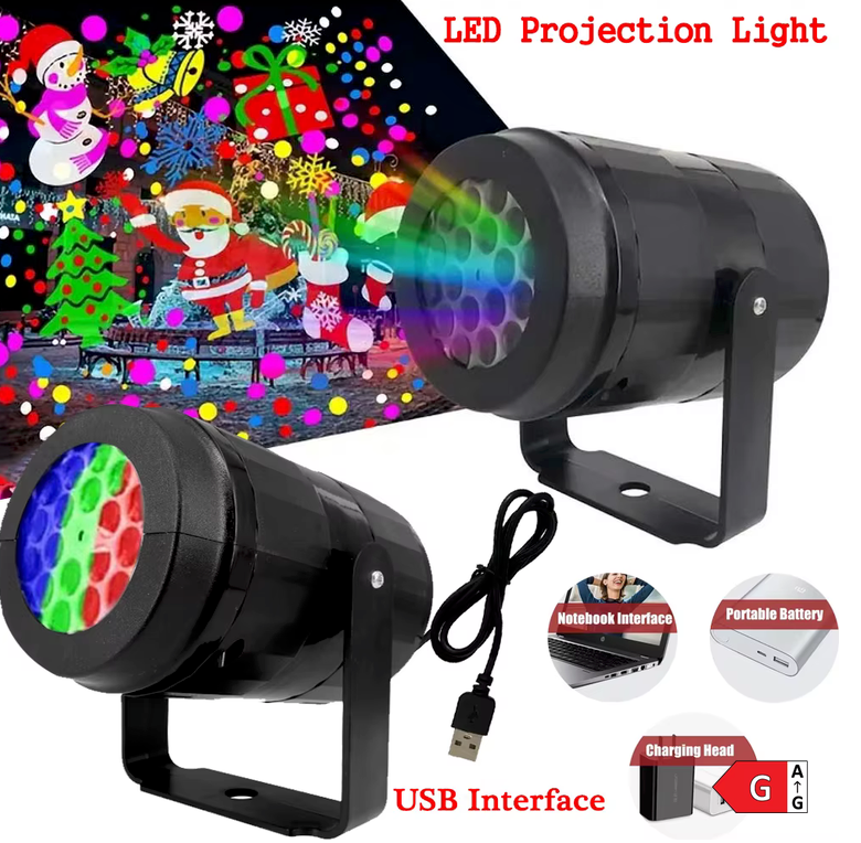 Projecteur de Noël à 16 motifs