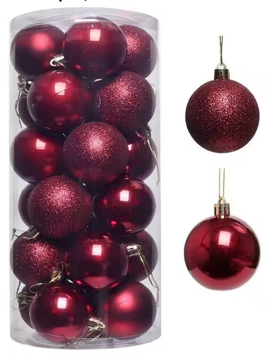 Boules de Noël 24 pièces